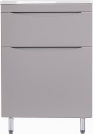 Style Line Мебель для ванной Бергамо Мини 60 серая Люкс антискрейтч Plus – фотография-2